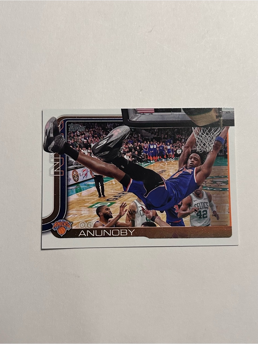 OG Anunoby Knicks Basketball Card - Blue/Orange